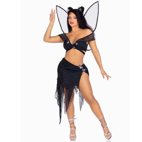 Four Piece Dark Fairy Costume Set